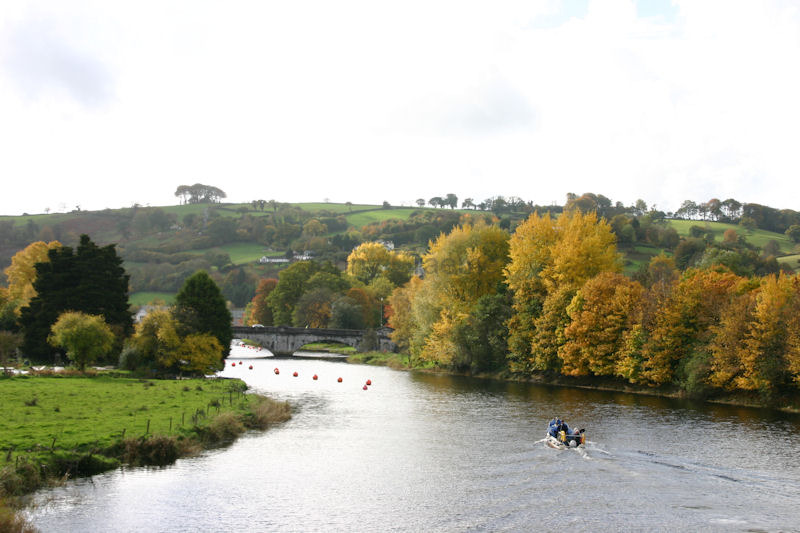 Autumn colours on the river Dart at Totnes